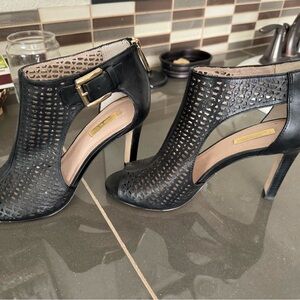 Louise et Cie Black Peep Toe Heels